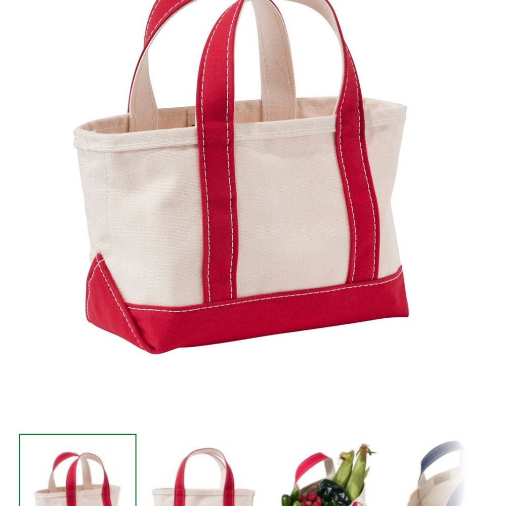 Mini boat and tote red LL Bean